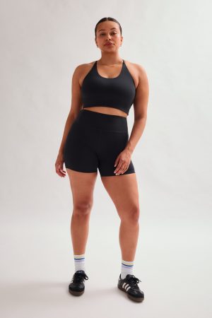 Black Cleo Halter Bra