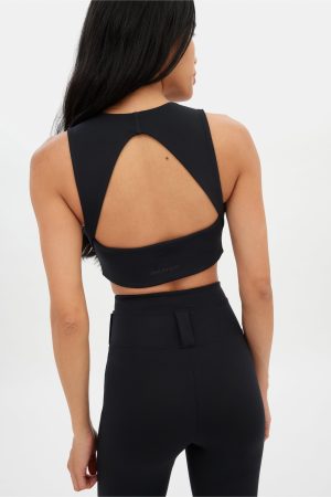 Black Natalie Seamed Bra