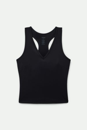 Black Maddie V-Neck Tank