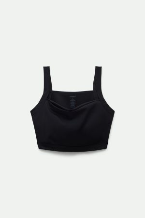 Black Julia Cowl Neck Bra