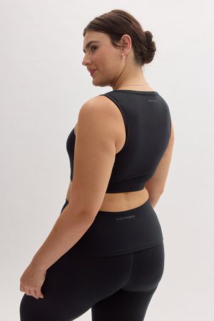 Black Teresa Boat Neck Bra