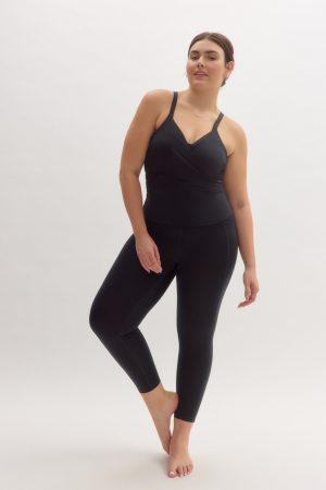 Black Tabitha Wrap Tank