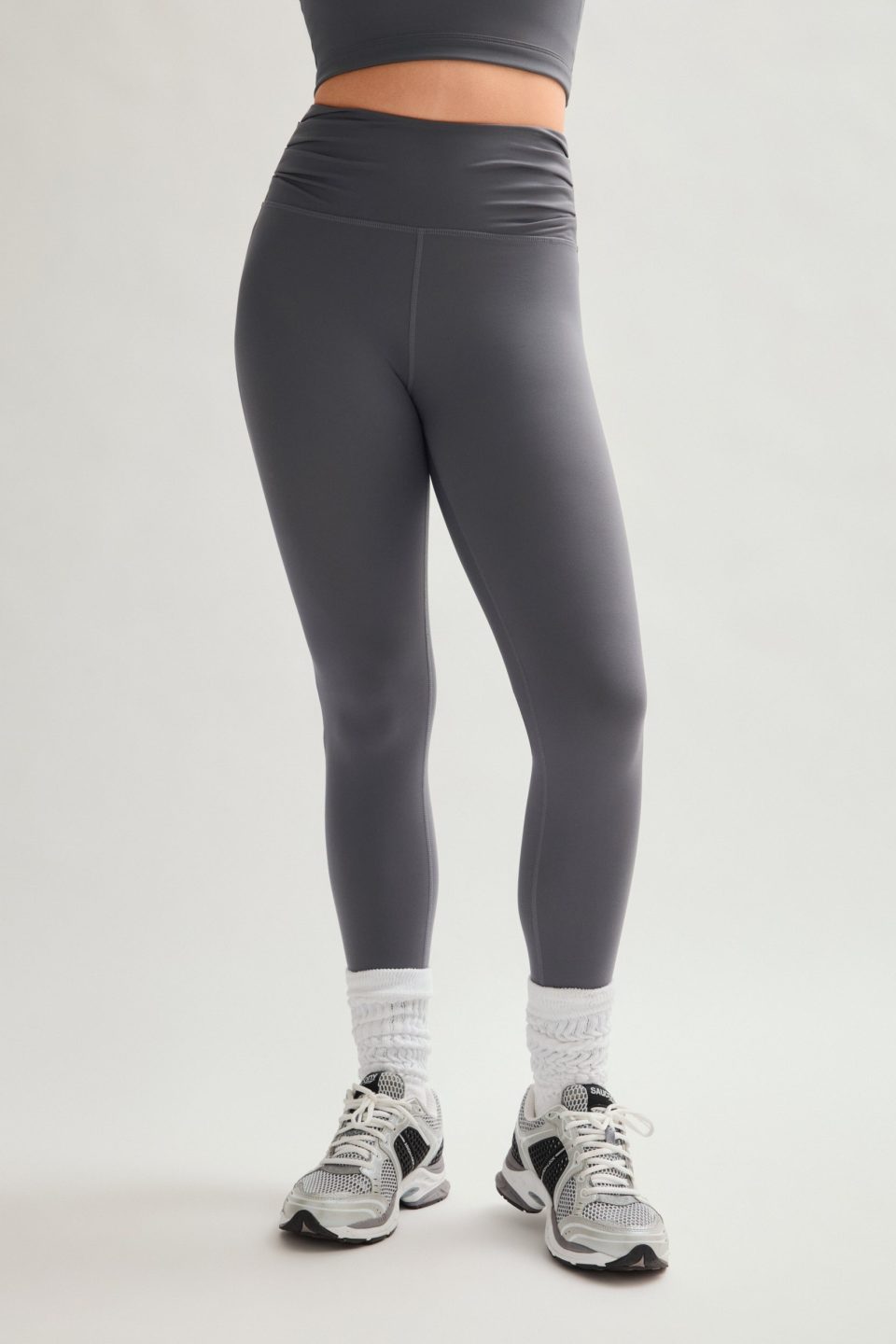 Moon Compressive Pleated Waistband Legging