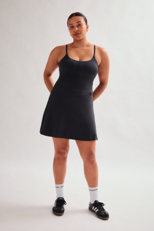Black Emery Seamed Dress