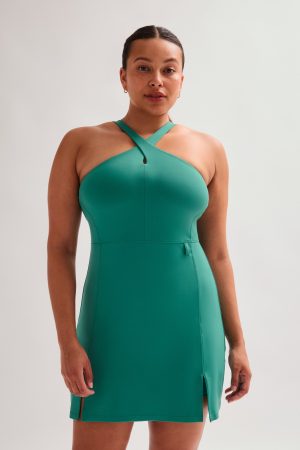 Glen Becca X Neck Dress