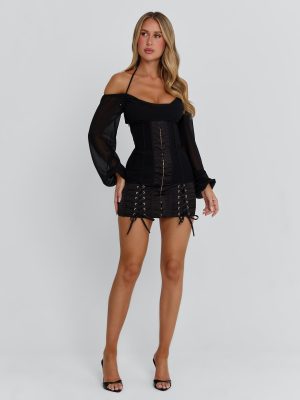 DORELLE MINI DRESS BLACK