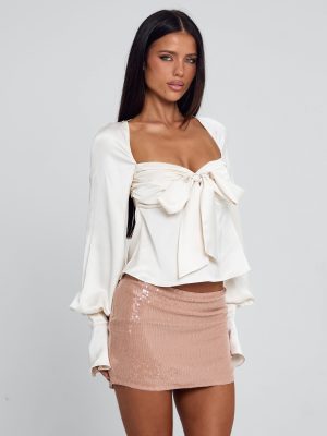 KAVANA MINI SKIRT ROSE GOLD