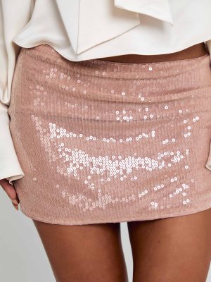 KAVANA MINI SKIRT ROSE GOLD
