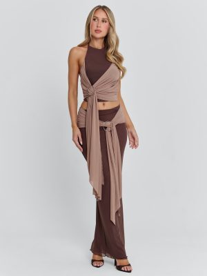 NERINA TOP CHOCOLATE