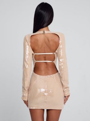 SOLENZA MINI DRESS BEIGE