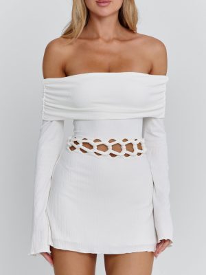 SYLVAINE MINI DRESS WHITE